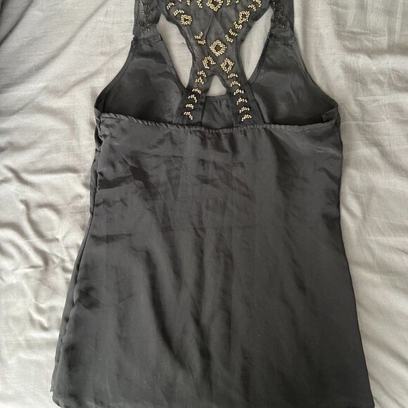 Black Top with Bead-work (M) - Picture 4 of 6